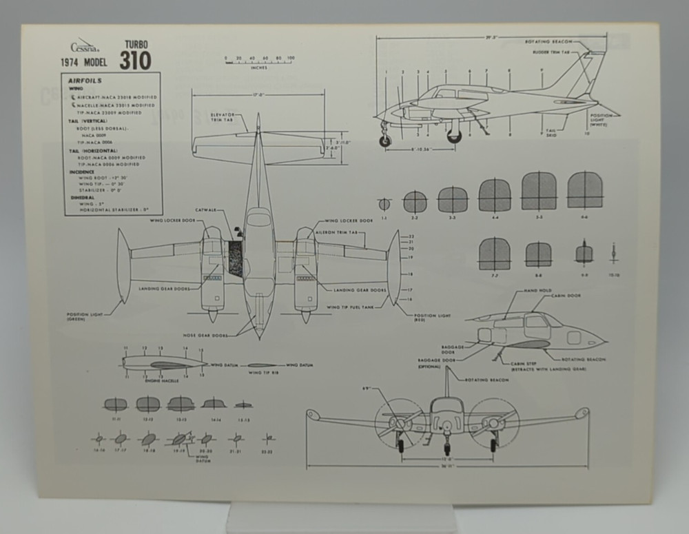 Cessna 310 - 1974 Sales & Spec / Specification Info