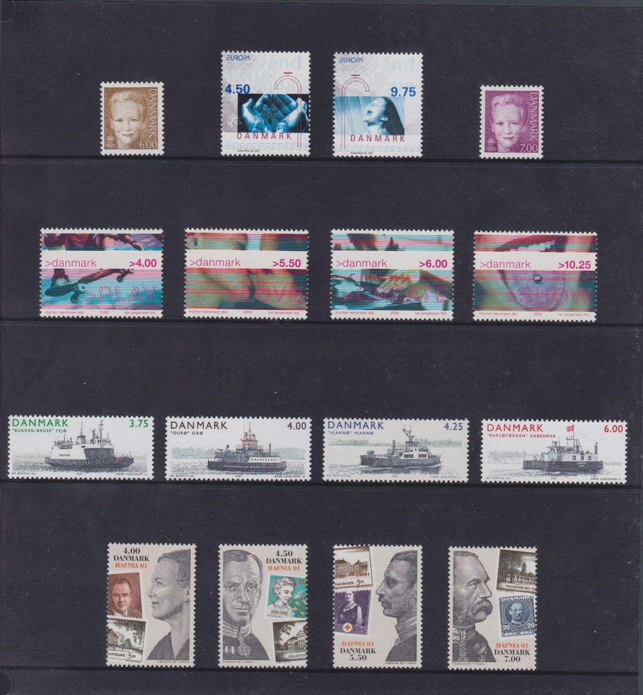 Denmark 2001 Year set MNH** in folder