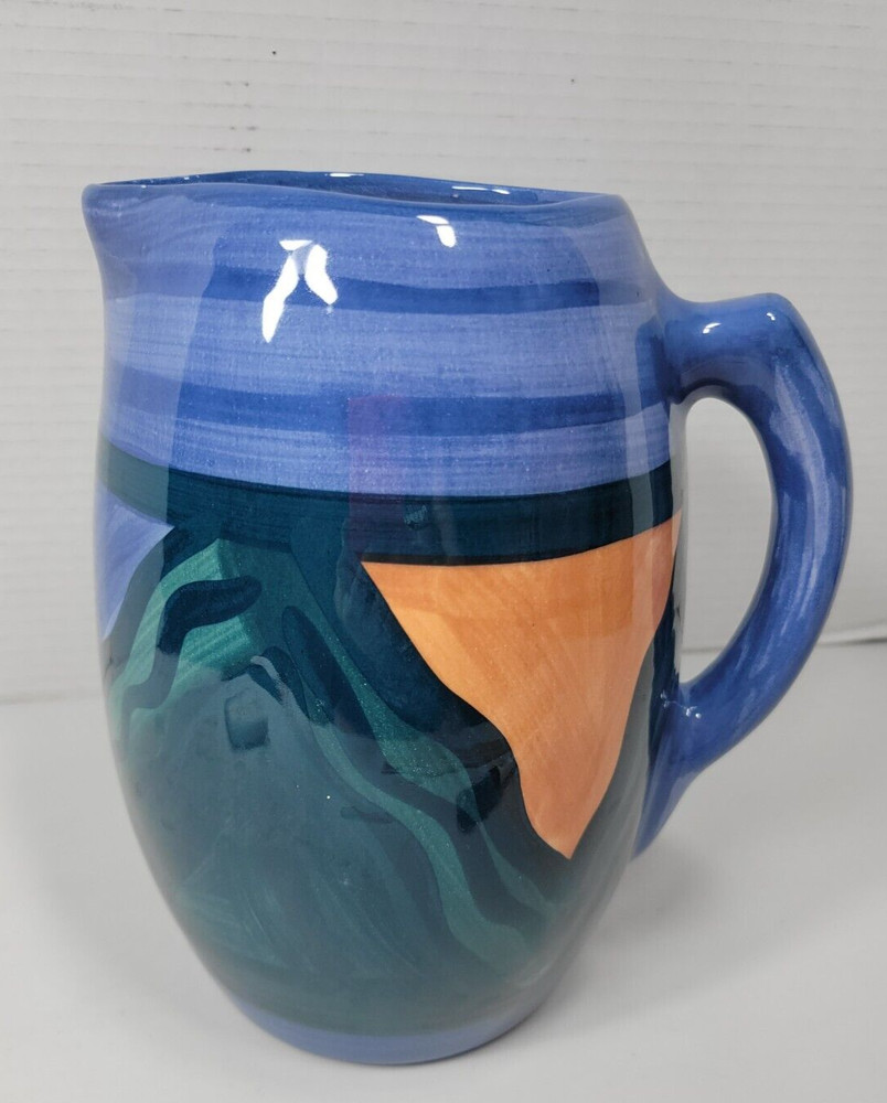 Vintage 1988 Signed Gail Pittman 8" Pitcher /Jug has "Tiny Chip"