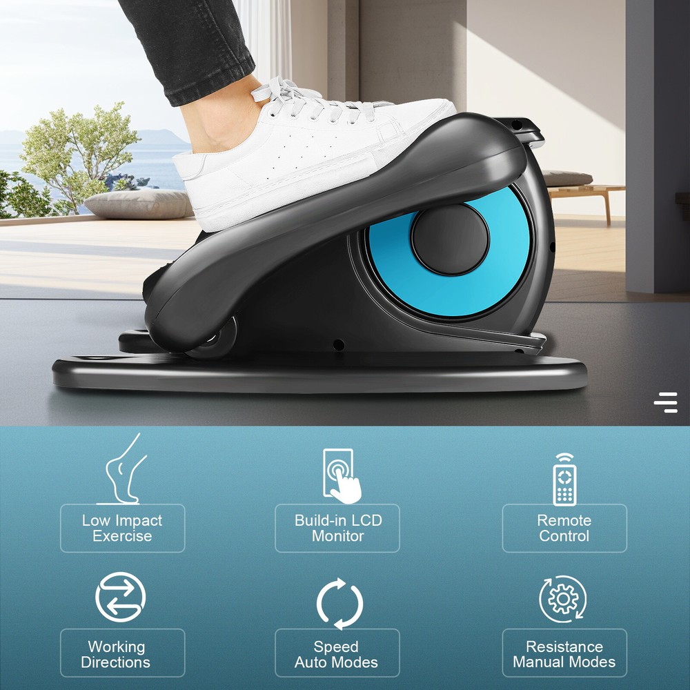 Under Desk Elliptical Electric Seated Mini Pedal Exerciser with Remote Control✨
