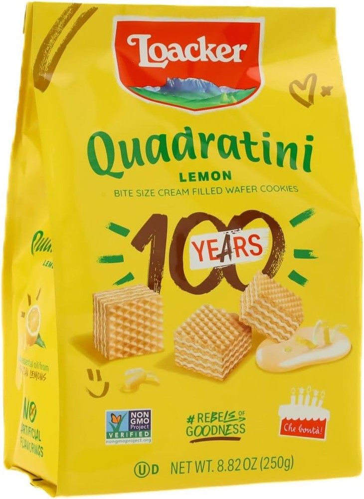 Loaer Quadratini Lemon Wafers
