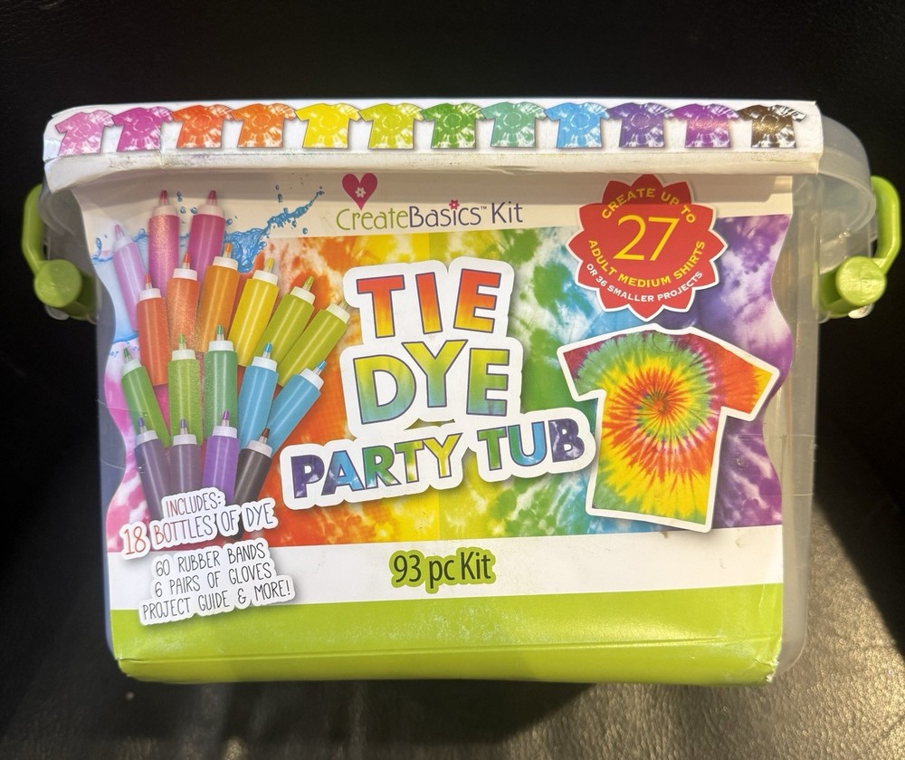 NEW Create Basics Kit Tie Dye Party Tub 93 pc Kit
