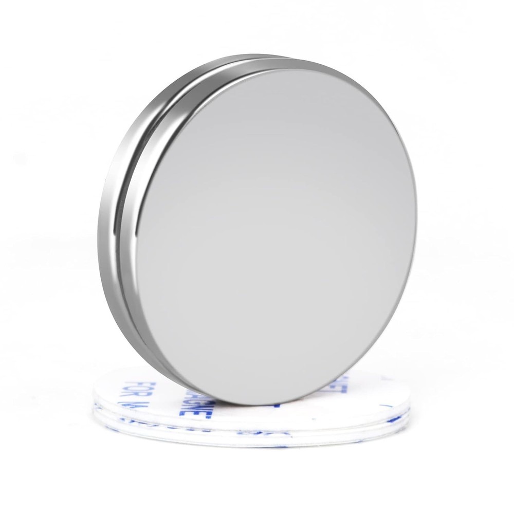 Durable Double-Sided Adhesive Neodymium Magnets - 17 lb Pull Force, 2 Pack