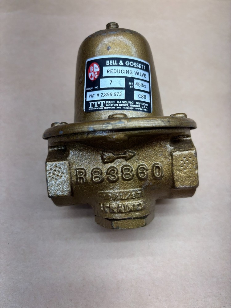 Bell & Gossett R83860 Reducing Valve Model 7 45 lbs C88 Pat. # 2.899.973