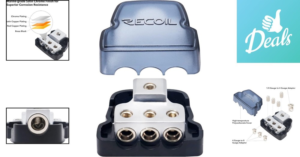 Professional Grade Power Distribution Block for Multiple Amplifier Connections