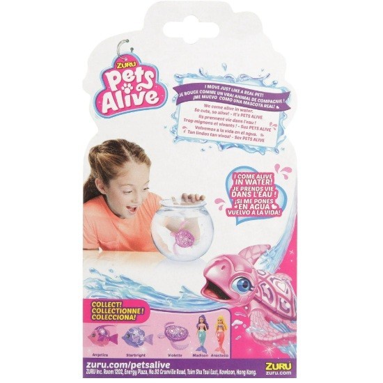 Zuru - Pets Alive Walk & Swim Turtle Pink