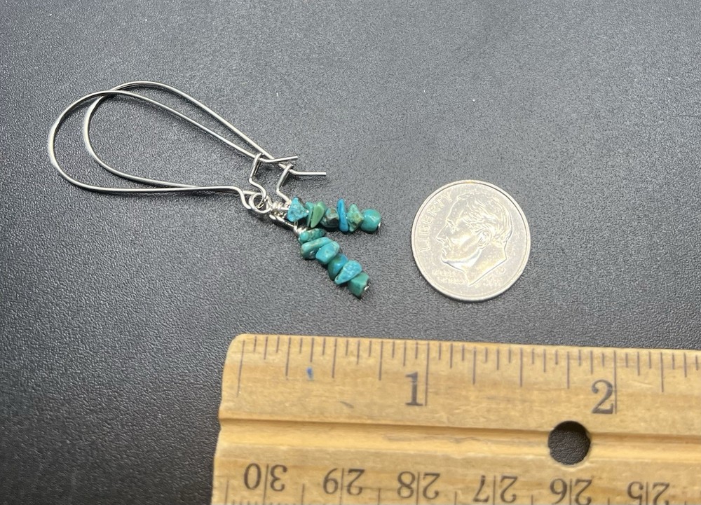 Turquoise Genuine/Authentic Stone Handmade Earrings