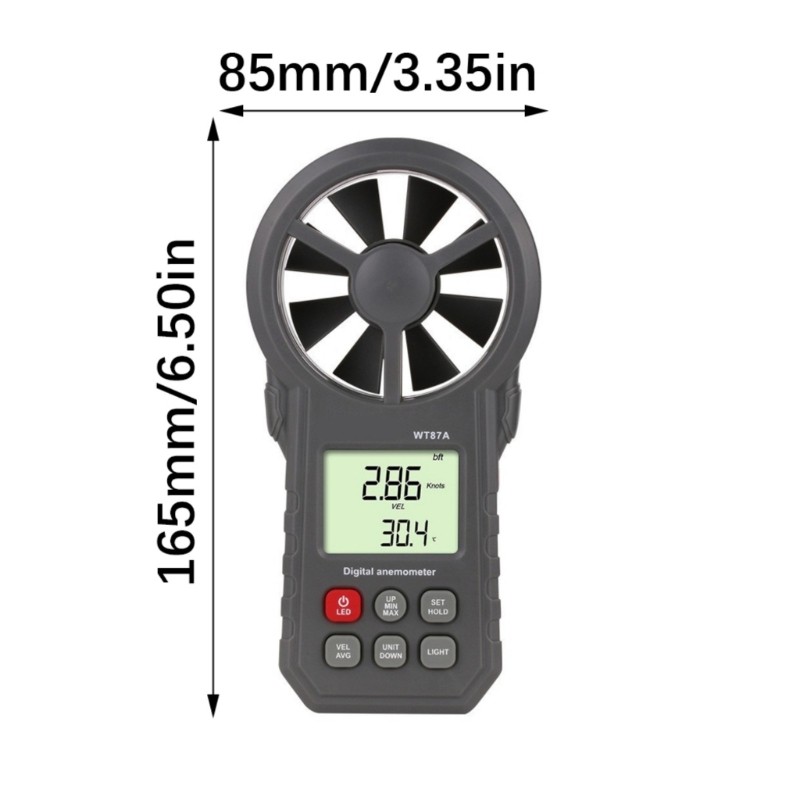 Handheld Wind Gauge Handheld Digital Anemometer for Wind Speeds