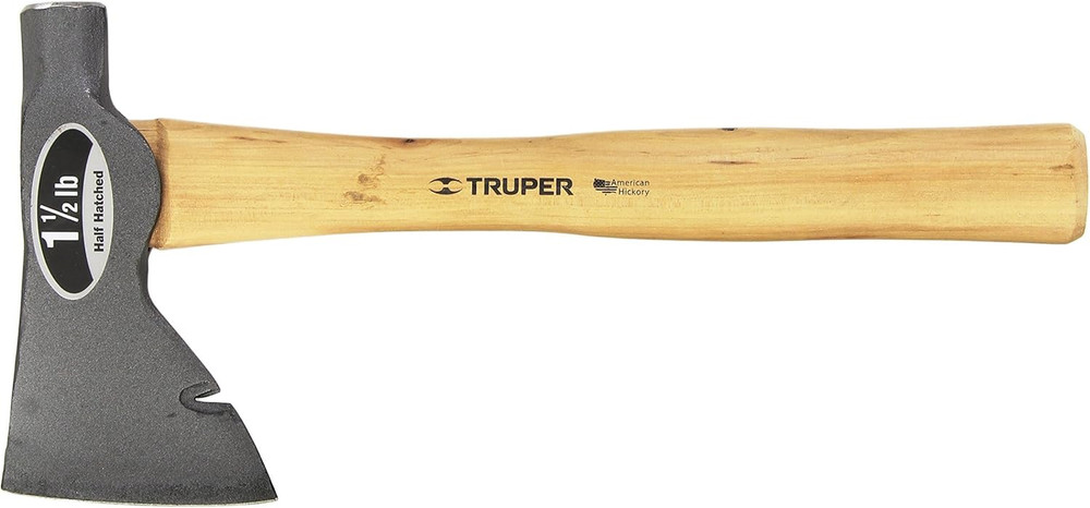 30516 1-1/2-Pound Half Hatched Axe, Hickory Handle, 14-Inch