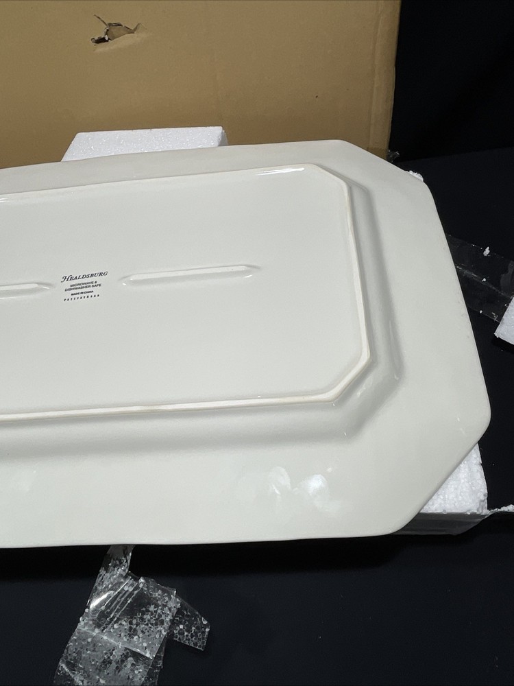 Pottery Barn Healdsburg Oversized Rectangular Platter 13”x19” Geometric