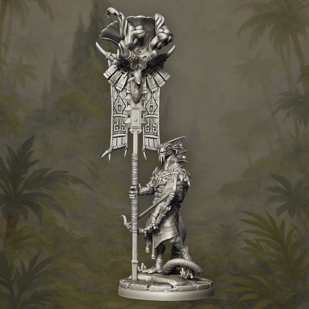 Lizardman Command Group 28mm fantasy