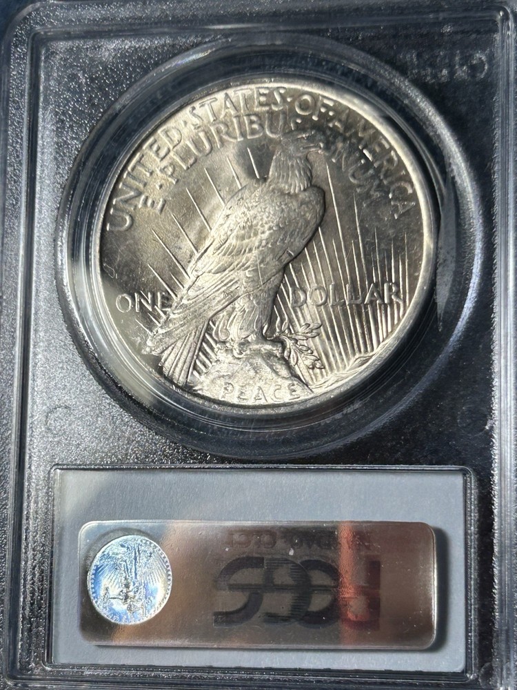 1923 $1 Peace Silver Dollar PCGS MS 64 CAC Older Solid Blue Label