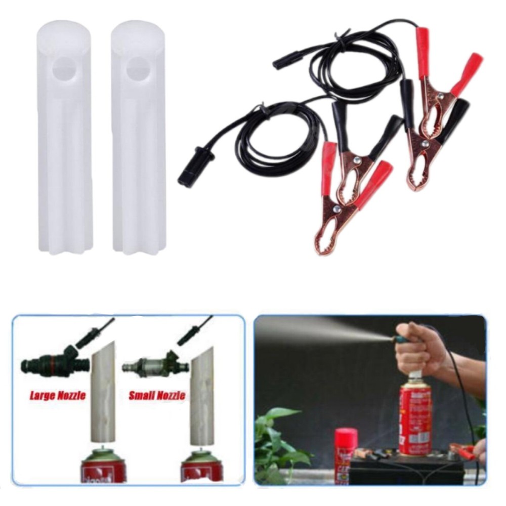 Universal Fuel Injector Flush Cleaner Adapter DIY Kit Car Nozzle Cleaning Tool