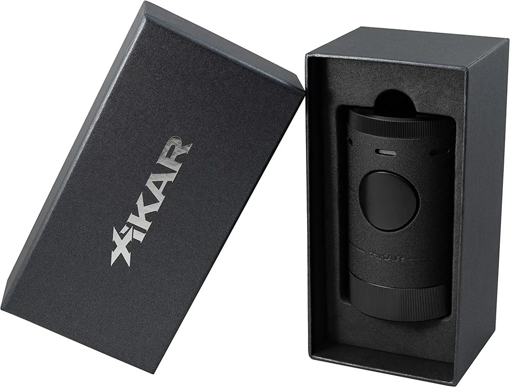 Xikar Volta Quad Flame Tabletop Lighter, High Performance, Black