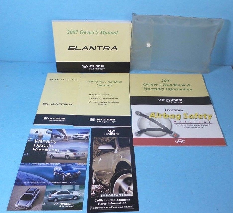 07 2007 Hyundai Elantra owners manual