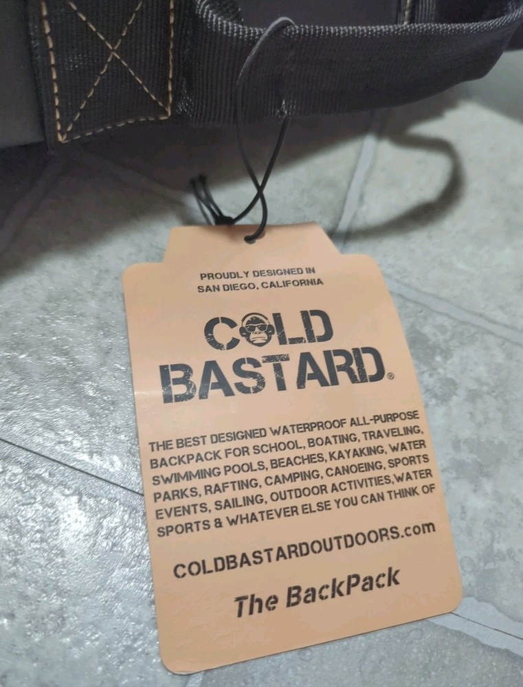 Cold Bastard Dry Pack Waterproof Backpack Black Large
