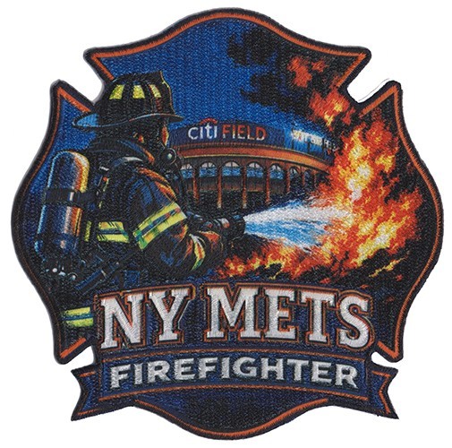 New York Mets Firefighter NEW Fire Patch Sublimination