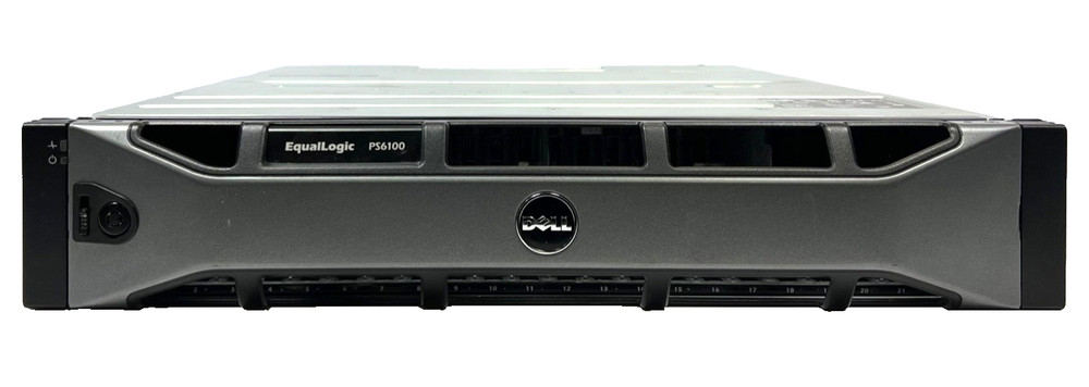 Dell EqualLogic PS6100 E04J 24SFF Storage Array 2x E09M001 Control Module 2x PSU