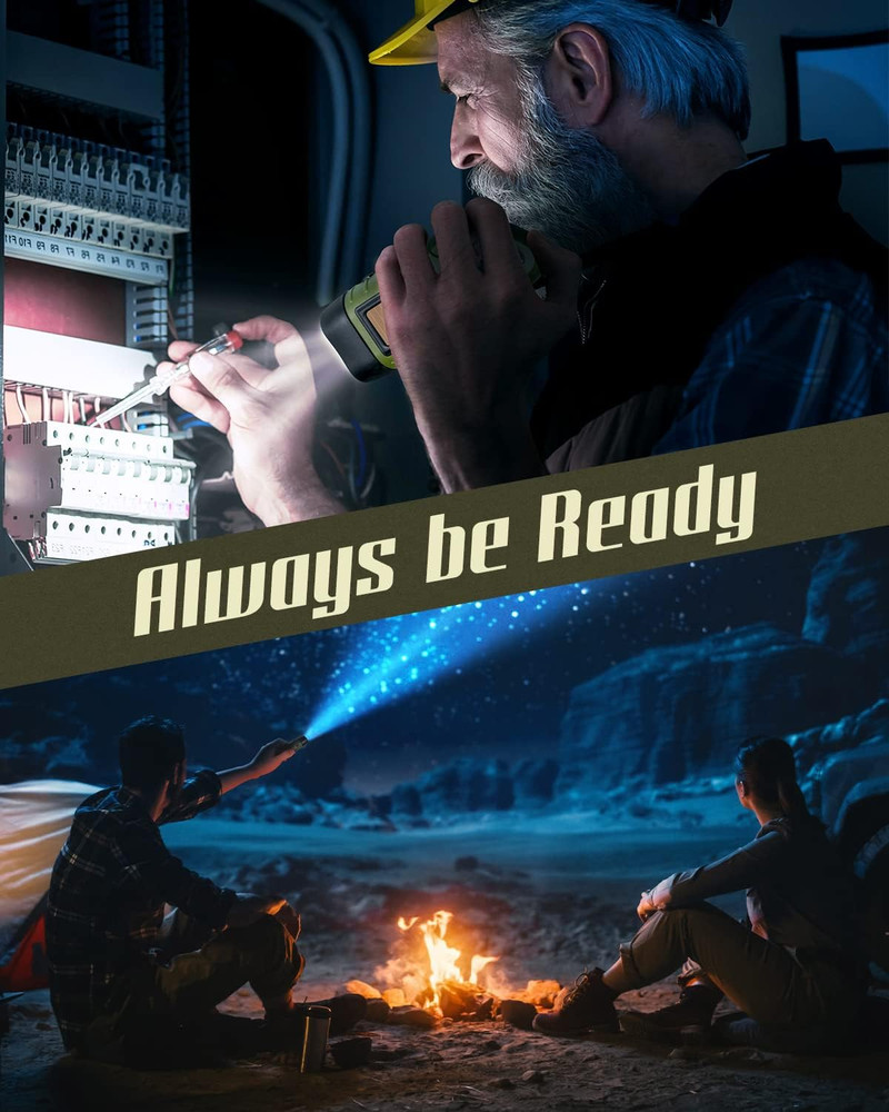 Hand Crank Solar Powered Flashlights,Compact Emergency Rechargeable LED Flashlig