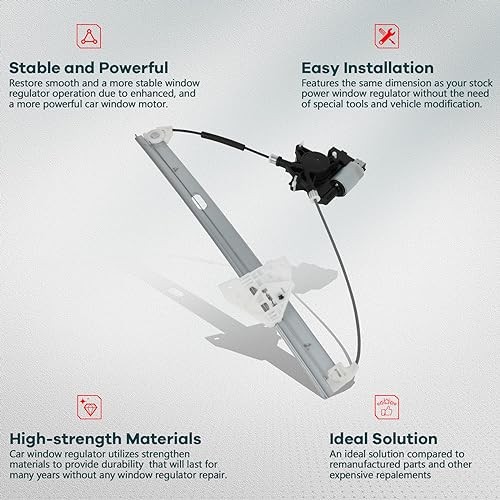 Power Window Regulator Front Right Passenger Side fit for 2007-2015 for Mazda