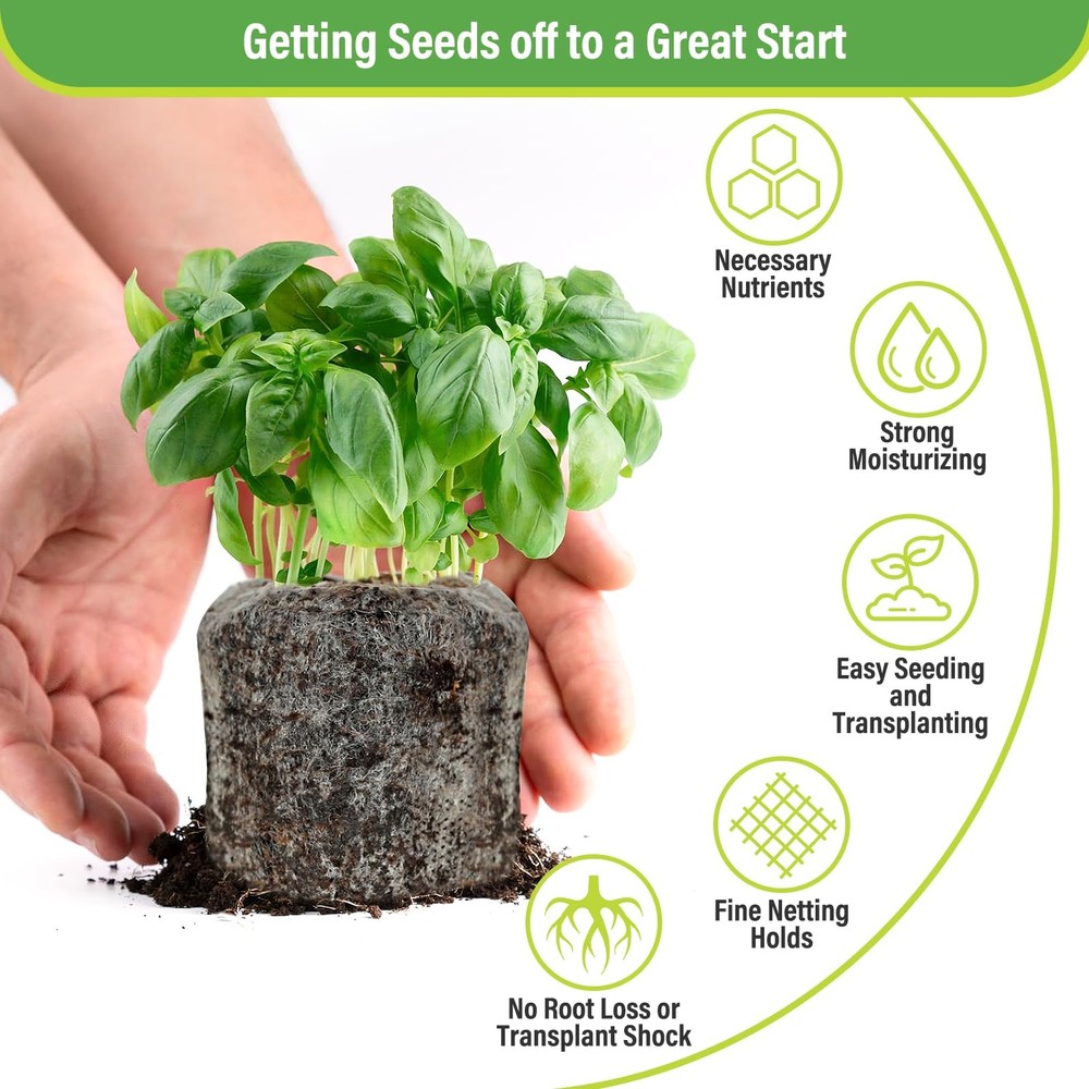 50 PCS 30mm Coco Coir Pellets Seed Starter Pods, Compressed Seed Starting Coc...