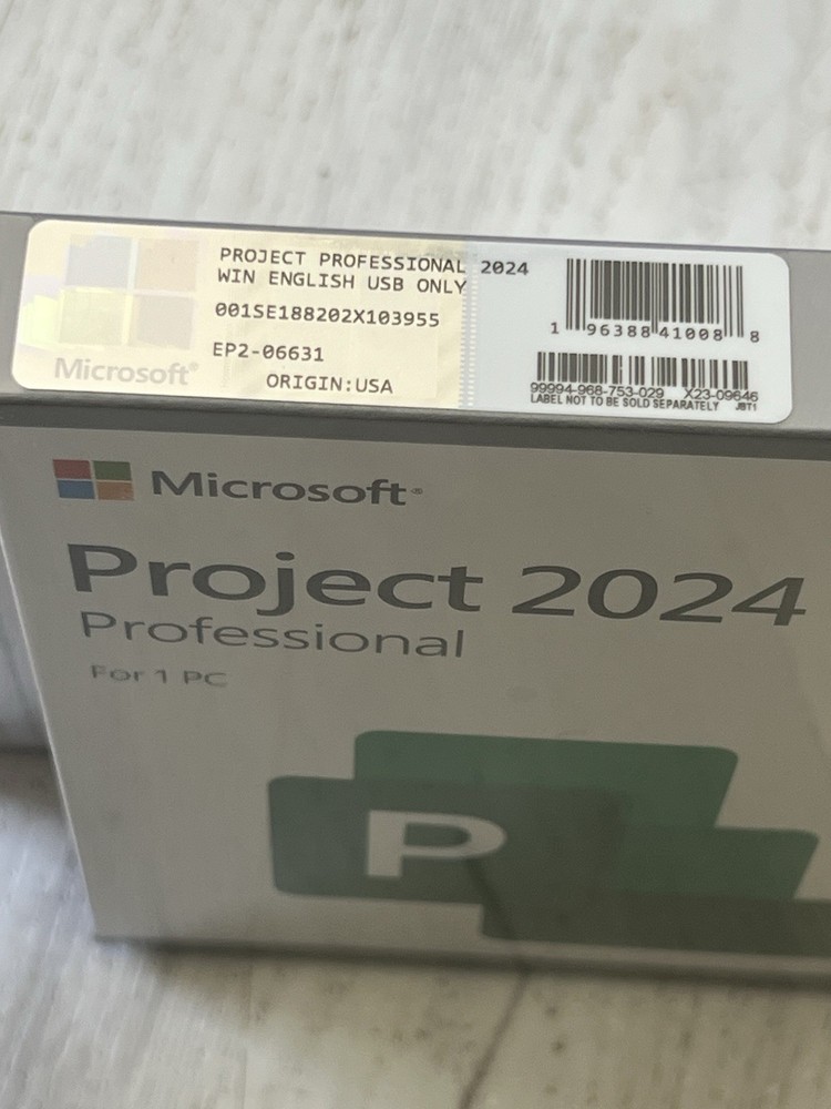 Microsoft Project 2024 Professional USB Kit & Key | Sealed - 1 PC Lifetime