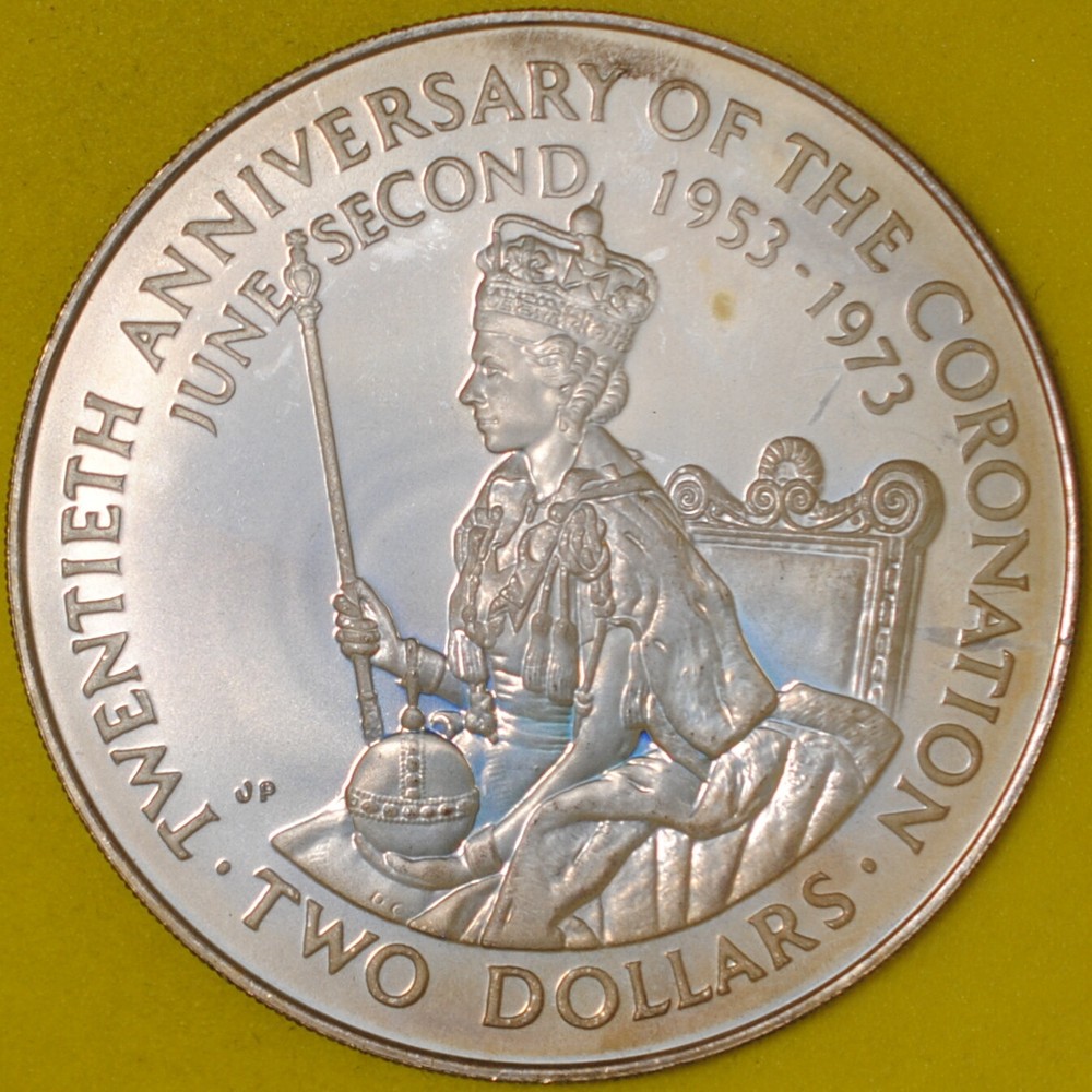 1973 Cook Islands 2 Dollars Proof