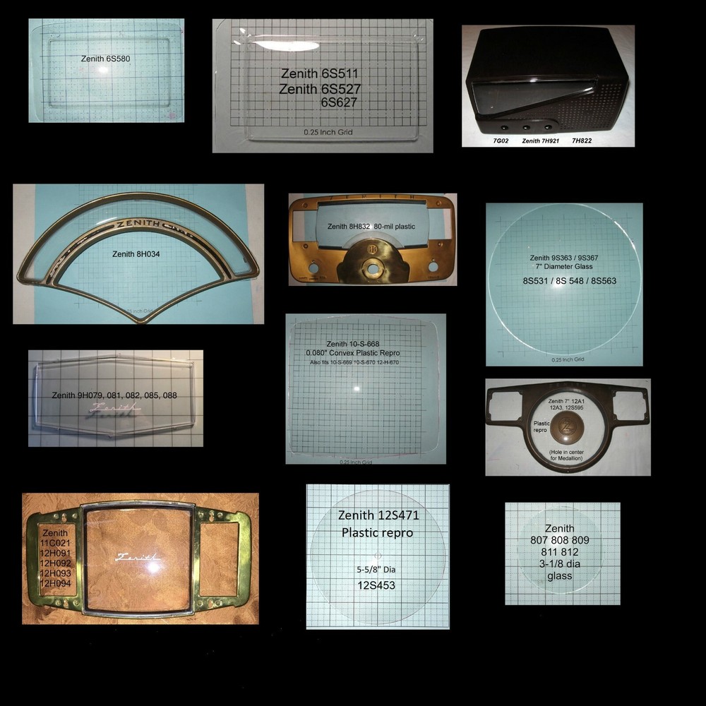 Antique Radio Dial Covers for Zenith Radios