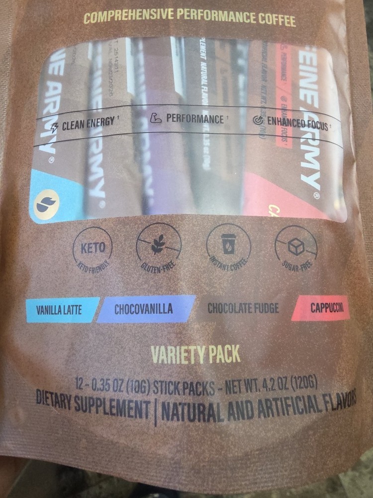Caffeine Army Performance Coffee Variety Pack 12 Stick Count