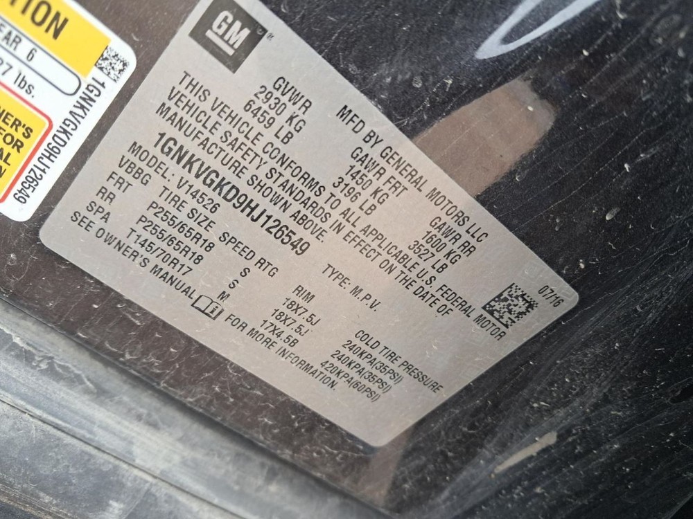 TRAVERSE 2017 Seat Rear 2721790