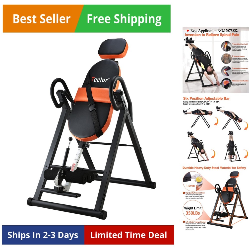 Inversion Table for Back Pain Relief, 350 lbs Capacity Strength Training Inve...