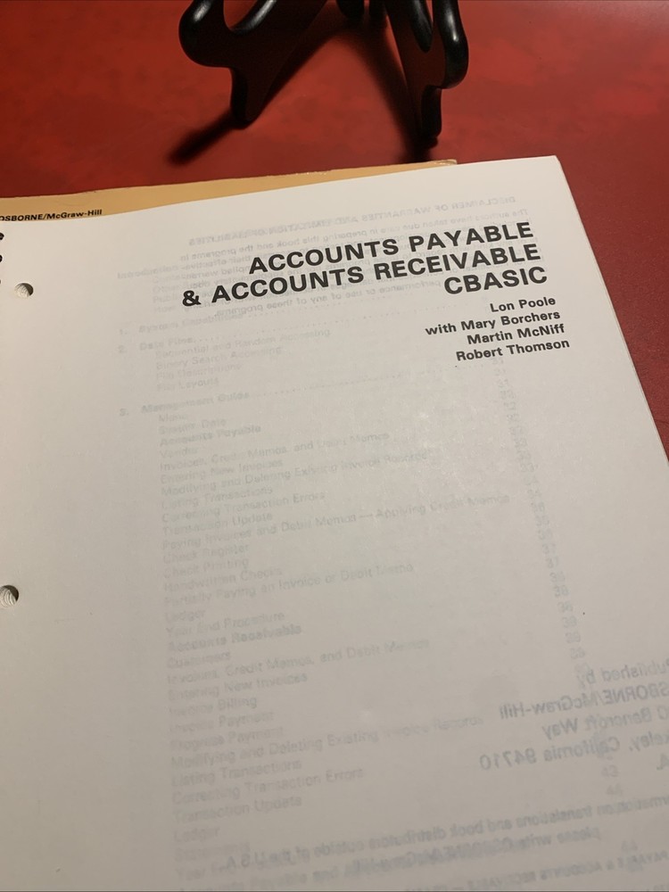 CBASIC Accounts Payable & Receivable/Payroll Cost/ General Ledger