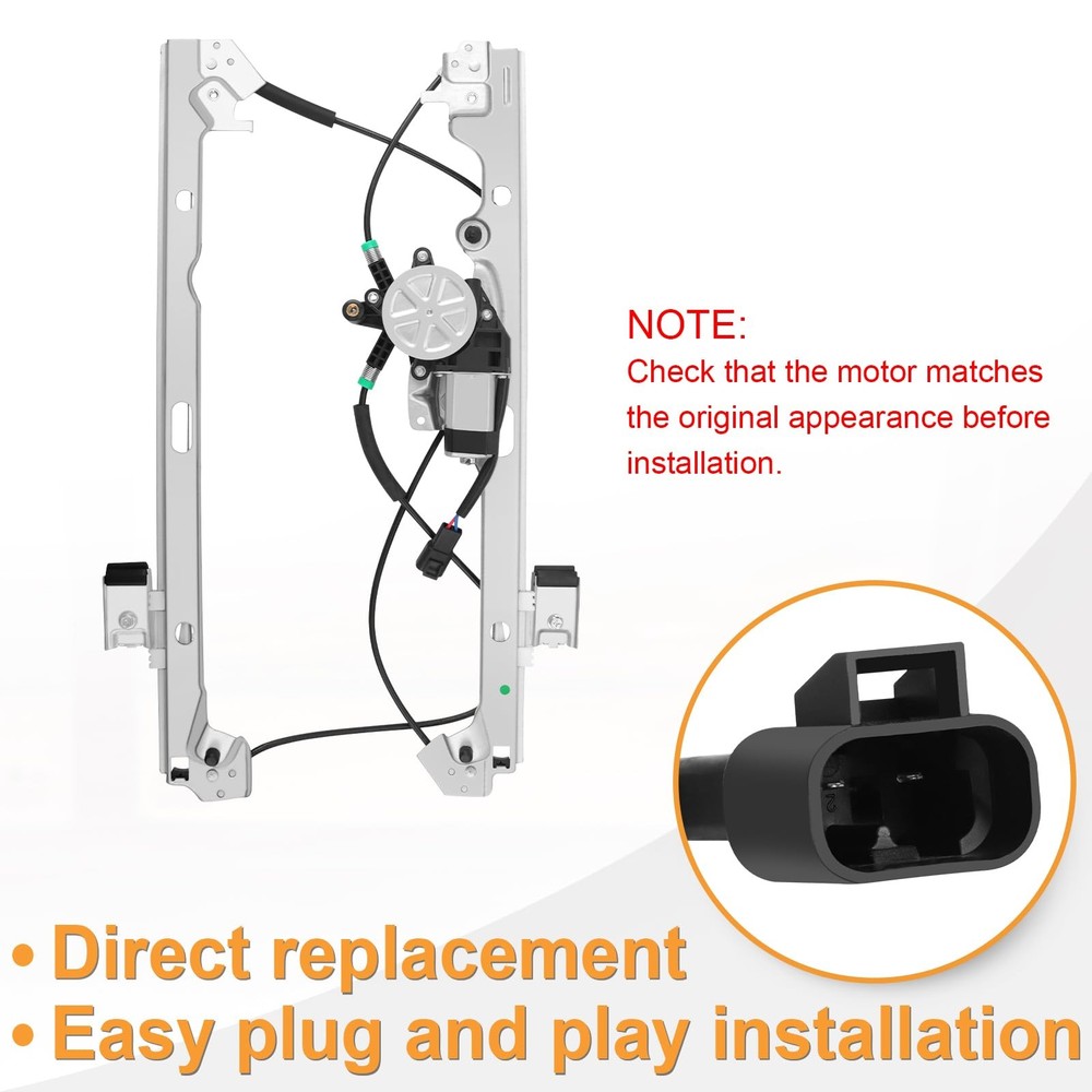 Front Driver Side Power Window Regulator with Motor fit for 2007 2008 2009...