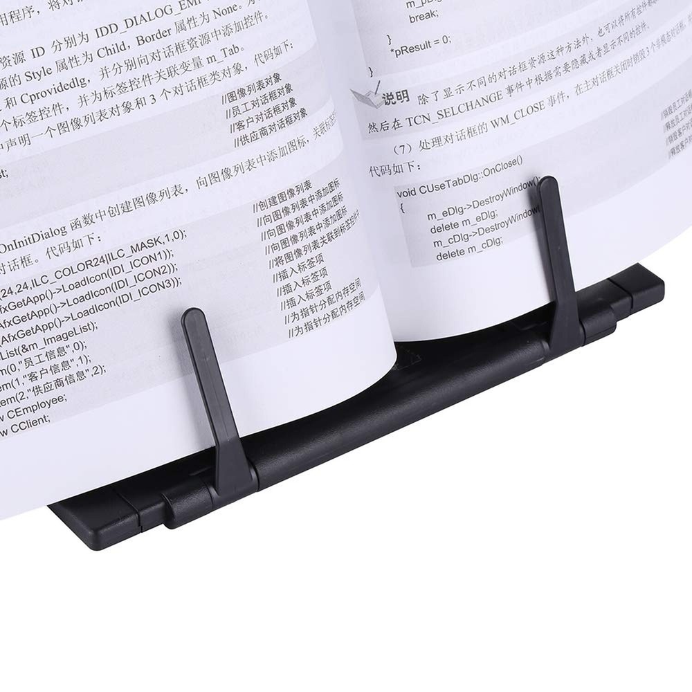 KLOUD CityBlack Metal Desktop Document Book Holder with 7 Adjustable Position...
