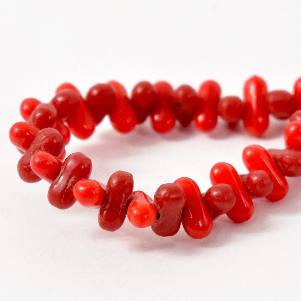 Dog Bone Bohemian Red Trade Beads