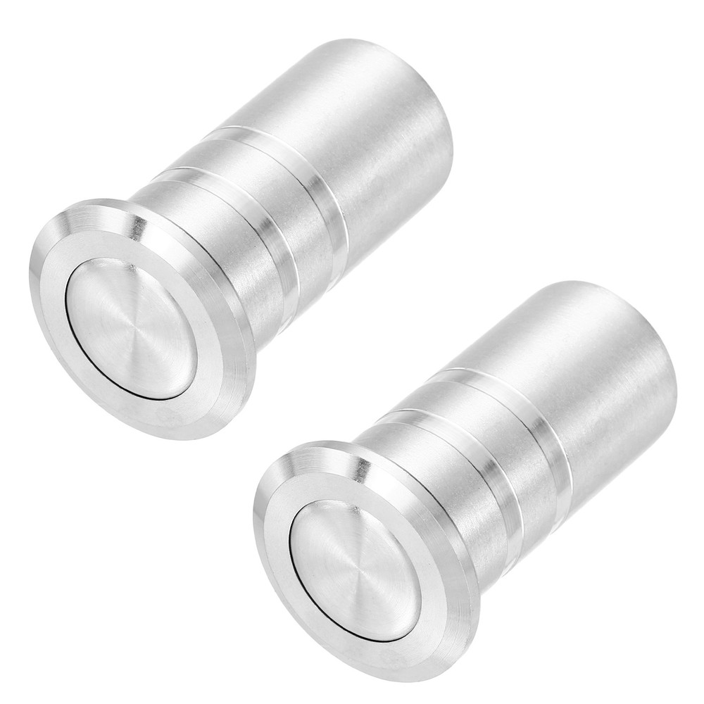 2PCS 0.59" Door Latch Dust Protector, Dust-Proof Sliding Lock Insert, Silver