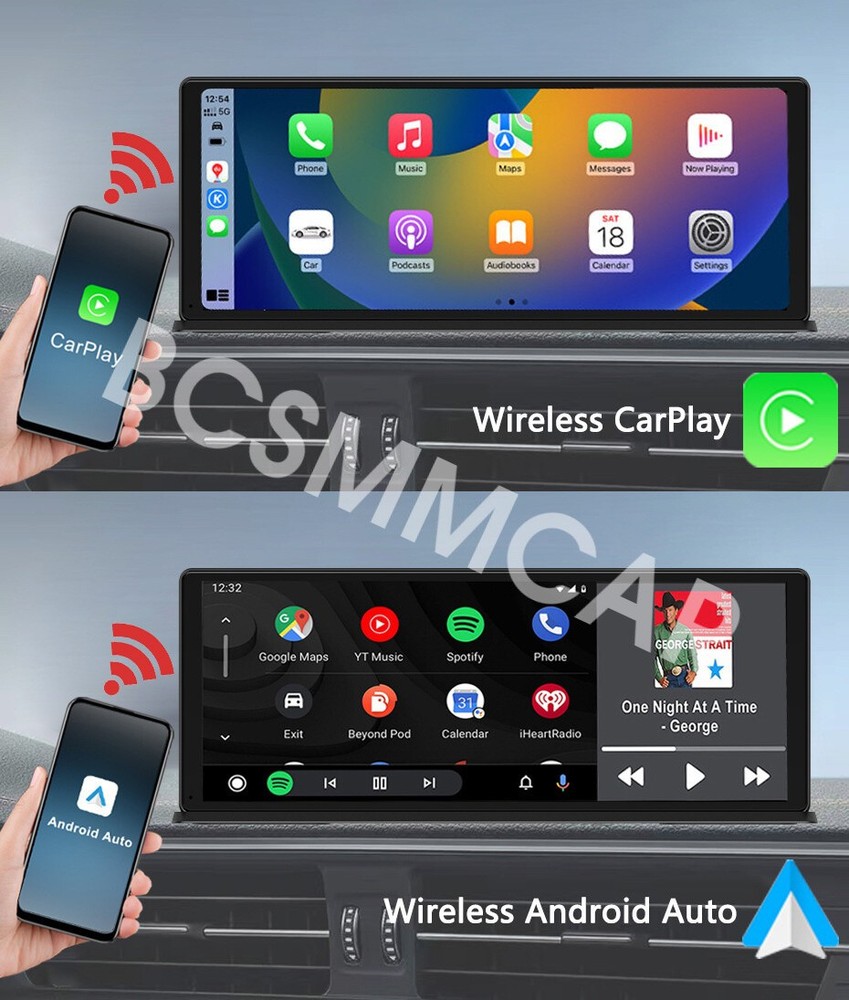 Touch Screen Dash Cam Car DVR Front Rear Cam Night Vision G-sensor Mirror Link