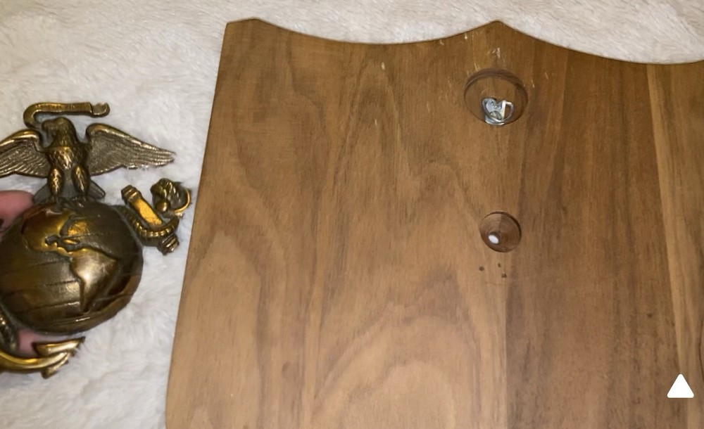 Marine Corps Wall Plaque Solid Brass Eagle Semper Fidelis Symbol Vintage US