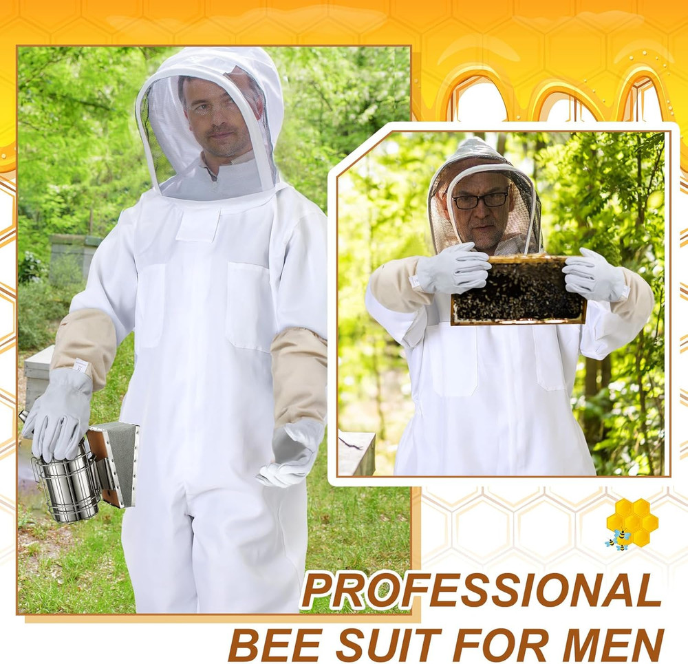 30-Piece Beekeeping Starter Kit with Bee Suit and Essential Tools (XL)