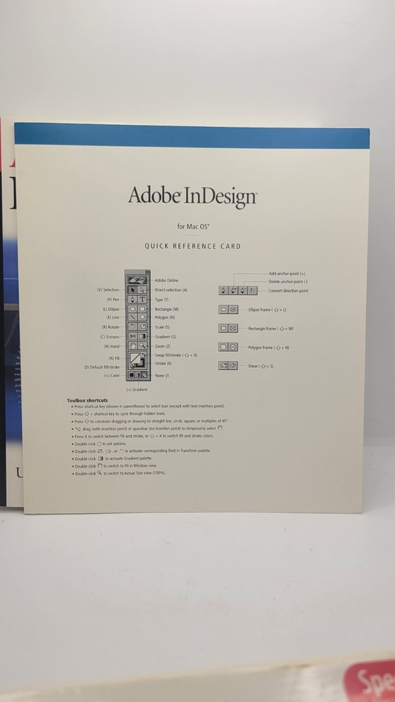 Adobe InDesign 1.0 For Macintosh Full Version Big Box Apple Computer USED READ