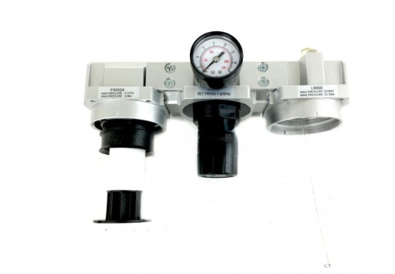 1″ NPT Compressed Air In Line Filter Regulator Lubricator Oiler Combo