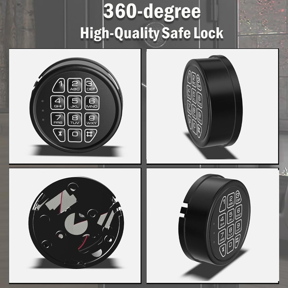 Gun Safe Replacement Lock Electronic Keypad Solenoid Lock 2Master Keys
