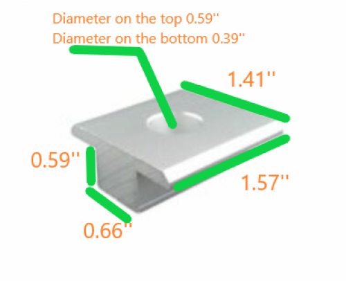 Solar Mid Clamp 5/8'' Pack of 20