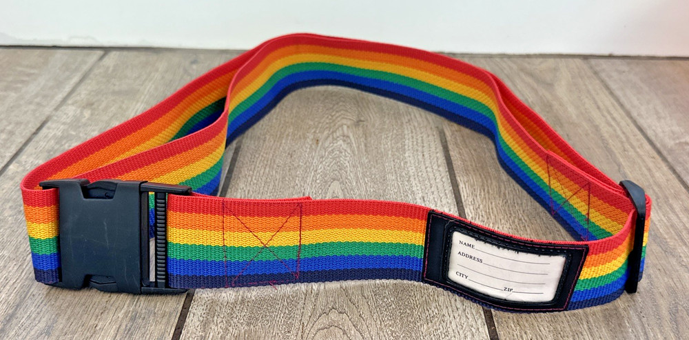 Vintage Belt Rainbow Luggage Strap Pride Suitcase Strap Adjustable