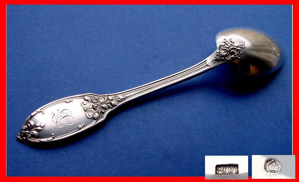 Large Solid Spoon, 800 Silver D415