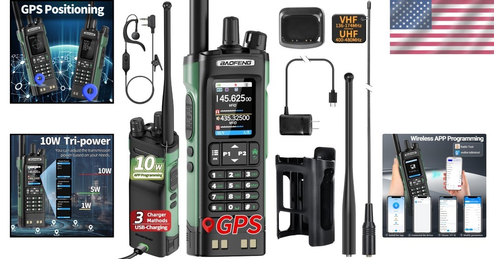 UV-32 Handheld Radio with NOAA Alerts & APP Programming - Perfect Survival Gear