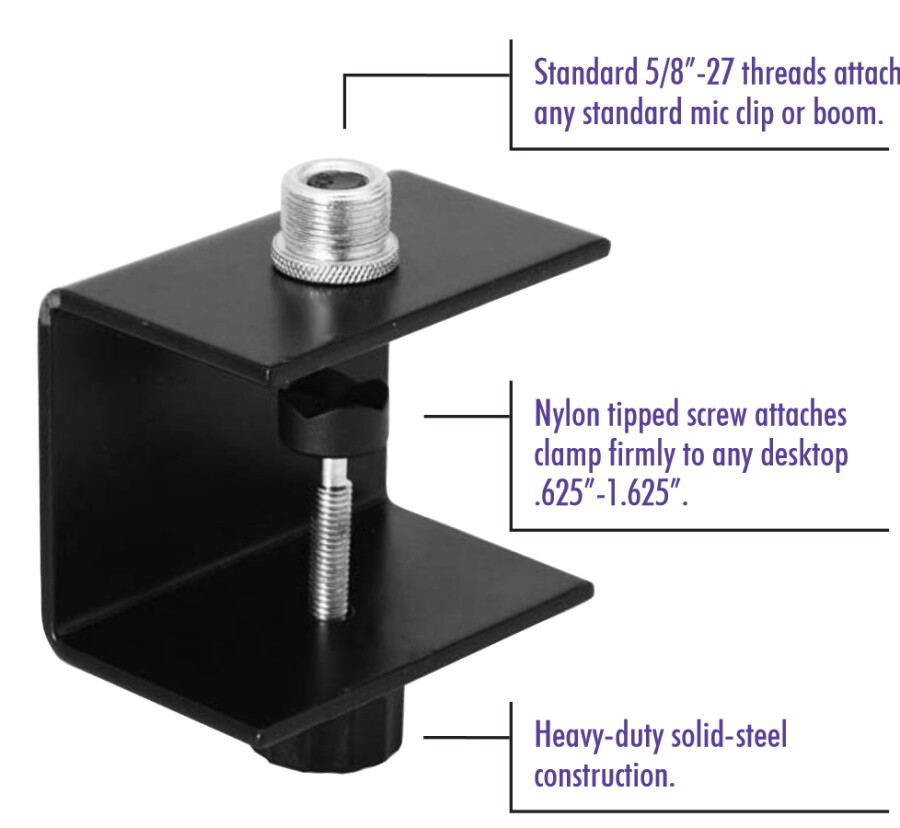 OnStage TM03 Table Microphone Clamp Mount, New!