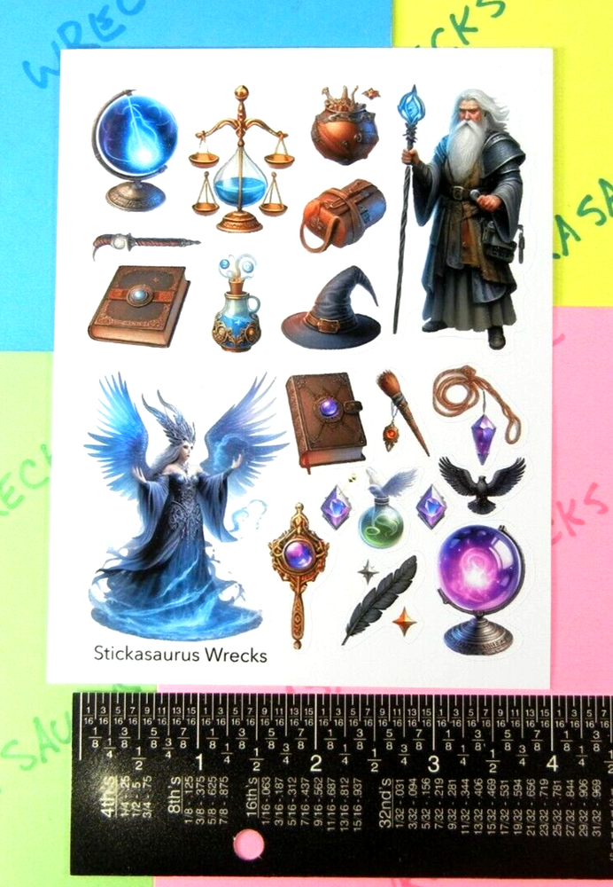 Wizard Sorcerous Magic Sticker Sheet