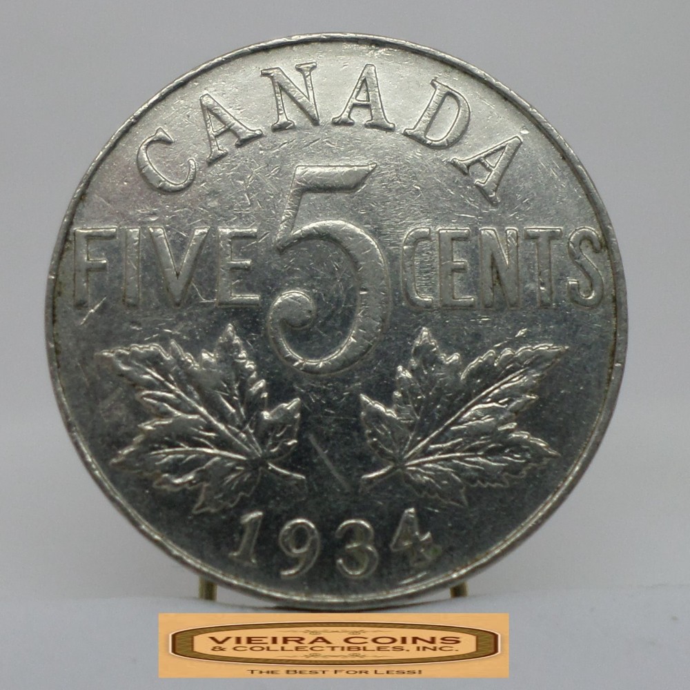 1934 Canada 5 Cents - #C56713NQ