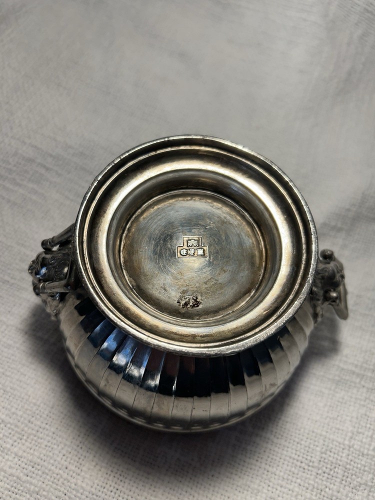 Victorian Style Monteith Bowl Hallmarked Silverplate